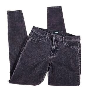 Hudson Black Midrise Nico Super Skinny Corduroy Pants Size 27
